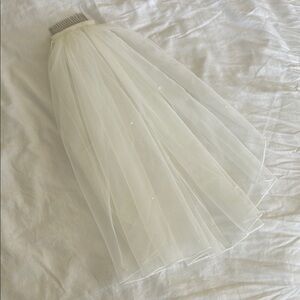 Elegant White Tulle veil